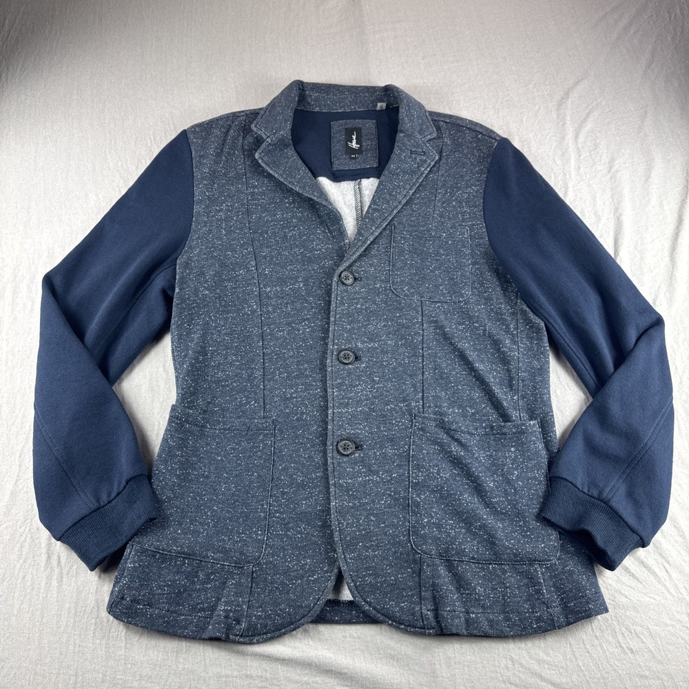 Howe Blazer Mens M Blue 3 Button Sport Coat Dress Jacket Soft Cotton Preppy